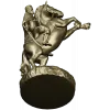 Dynamic Equestrian Warrior 3D Model for CNC