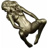 Статуэтка девушки - STL модель для ЧПУ, 3D модель stl для фрезера