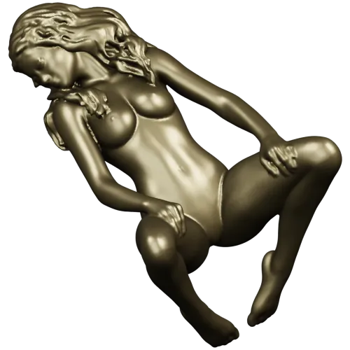 Статуэтка девушки - STL модель для ЧПУ, 3D модель stl для фрезера