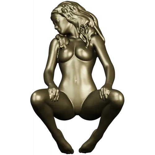 Статуэтка девушки - STL модель для ЧПУ, 3D модель stl для фрезера