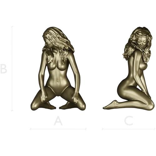 Статуэтка девушки - STL модель для ЧПУ, 3D модель stl для фрезера