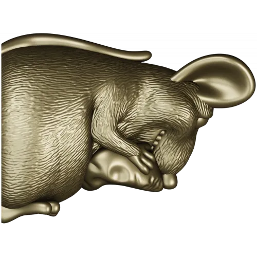 Сырный Сон - 3D модель крысы с сыром (STL) для ЧПУ