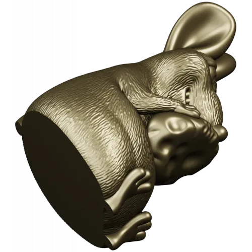 Сырный Сон - 3D модель крысы с сыром (STL) для ЧПУ