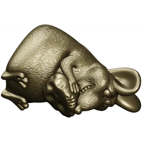Сырный Сон - 3D модель крысы с сыром (STL) для ЧПУ