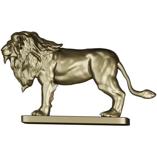 Лев - 3D модель STL для ЧПУ, рельефная статуэтка