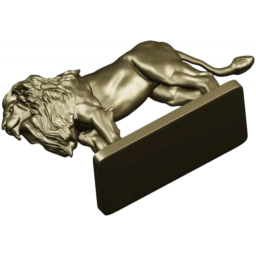 Лев - 3D модель STL для ЧПУ, рельефная статуэтка