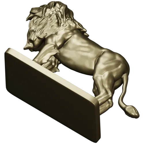 Лев - 3D модель STL для ЧПУ, рельефная статуэтка