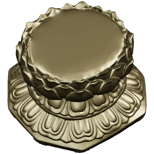 Lotus Pedestal Base 3D Model for CNC Milling STL File