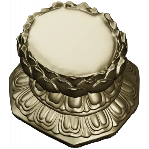 Lotus Pedestal Base 3D Model for CNC Milling STL File