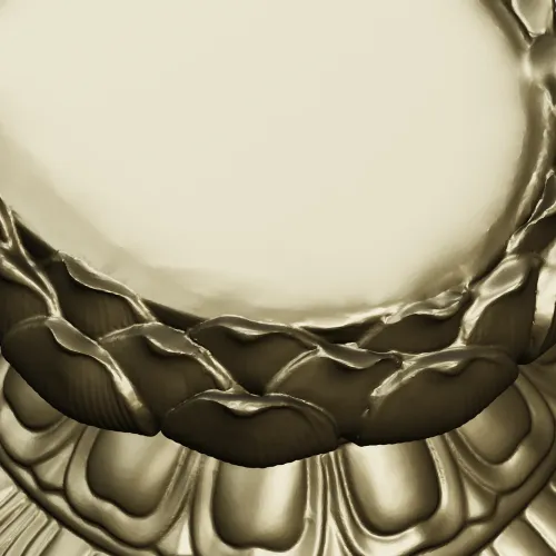 Lotus Pedestal Base 3D Model for CNC Milling STL File