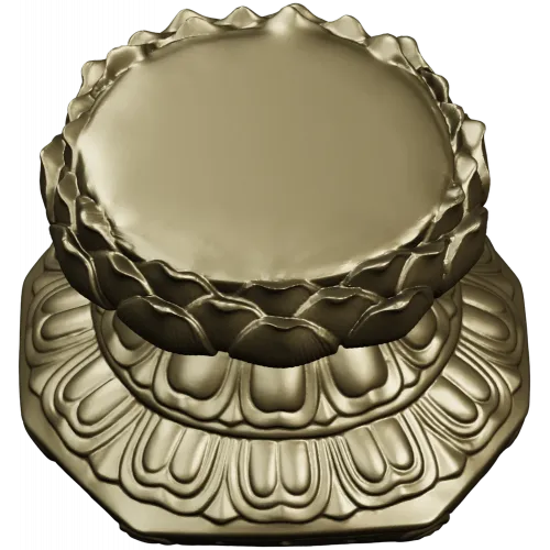 Lotus Pedestal Base 3D Model for CNC Milling STL File