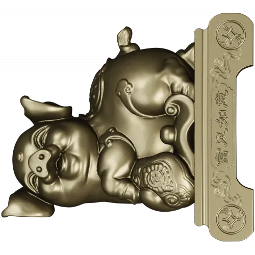 Charming Piglet 3D CNC Model in STL Format