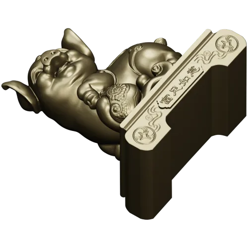 Charming Piglet 3D CNC Model in STL Format