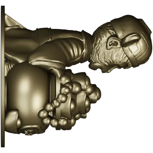 Обезьянка с горшком монет - 3D модель STL для ЧПУ