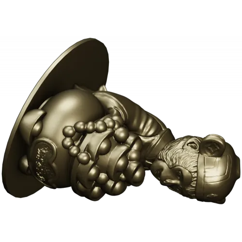 Обезьянка с горшком монет - 3D модель STL для ЧПУ