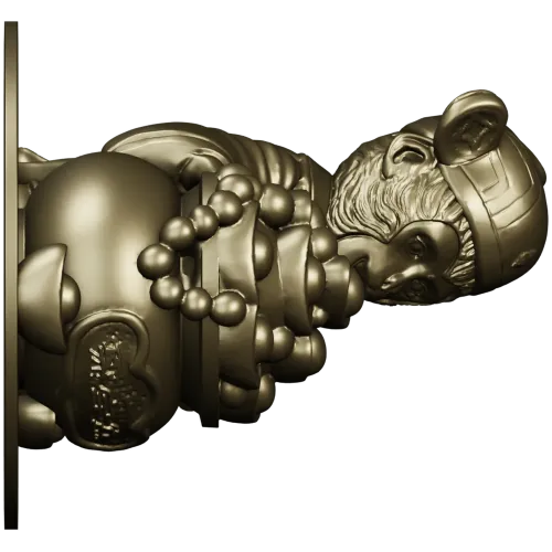 Обезьянка с горшком монет - 3D модель STL для ЧПУ