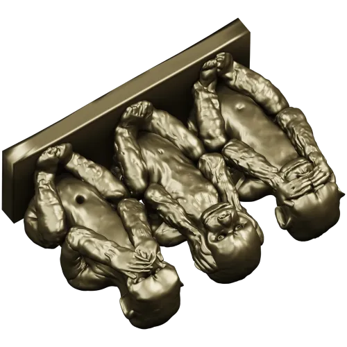 Трио обезьян - 3D модель STL для ЧПУ фрезера