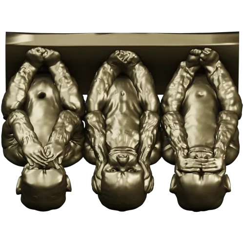 Трио обезьян - 3D модель STL для ЧПУ фрезера