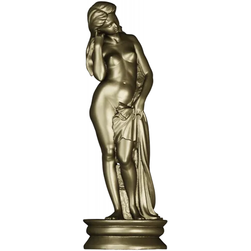 Detailed 3D Model of Nude Woman Sculpture for CNC Milling in STL Format