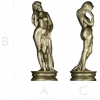 Detailed 3D Model of Nude Woman Sculpture for CNC Milling in STL Format