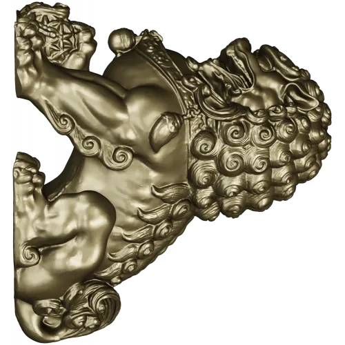 Лев-хранитель - барельефная 3D модель в формате STL для ЧПУ