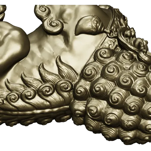 Лев-хранитель - барельефная 3D модель в формате STL для ЧПУ