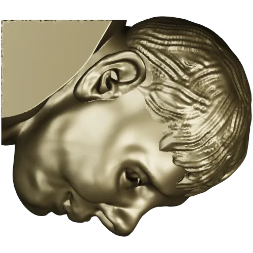 3D модель головы мальчика в формате STL для ЧПУ - Очаровашка