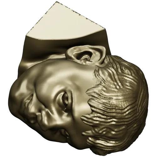 3D модель головы мальчика в формате STL для ЧПУ - Очаровашка