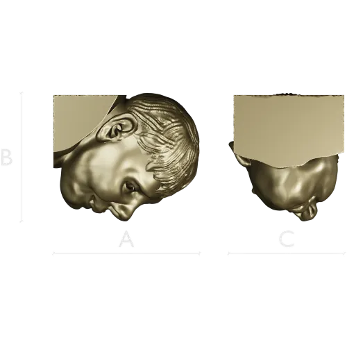 3D модель головы мальчика в формате STL для ЧПУ - Очаровашка