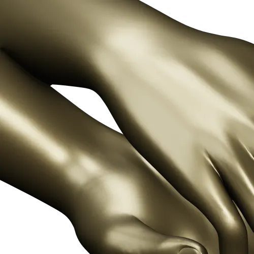 STL 3D Model of Touching Hands for CNC Milling