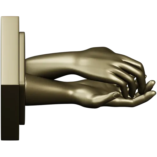 STL 3D Model of Touching Hands for CNC Milling
