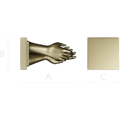 STL 3D Model of Touching Hands for CNC Milling