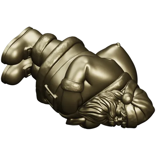 3D модель STL - Дремлющий Санта, декоративное навершие для ЧПУ