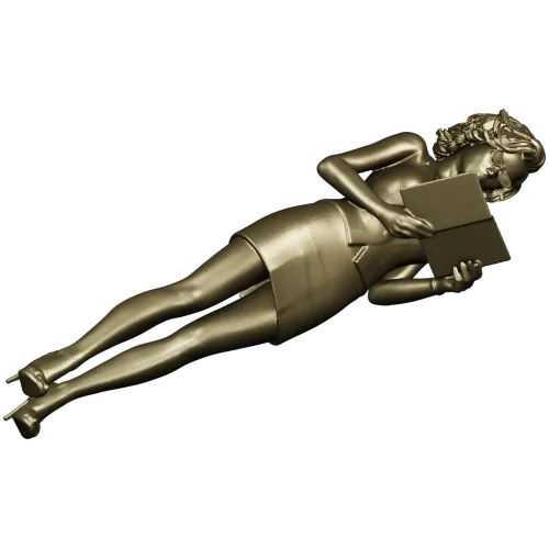 Преподавательница с книгой - 3D модель (STL) для ЧПУ