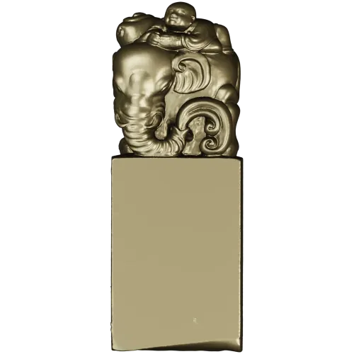 Счастливый слон с Буддой - 3D модель STL для ЧПУ