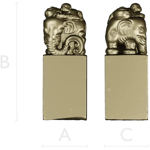 Счастливый слон с Буддой - 3D модель STL для ЧПУ