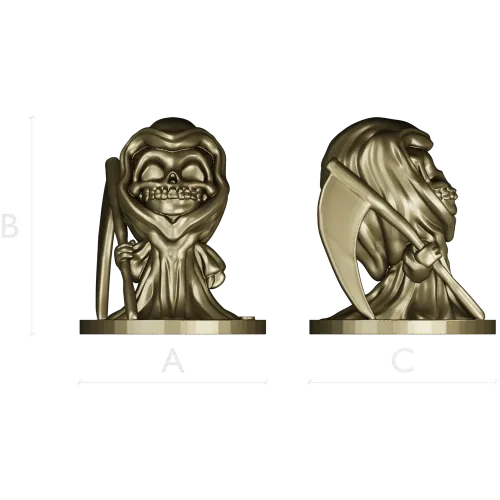 Whimsical Grim Reaper STL Model for CNC