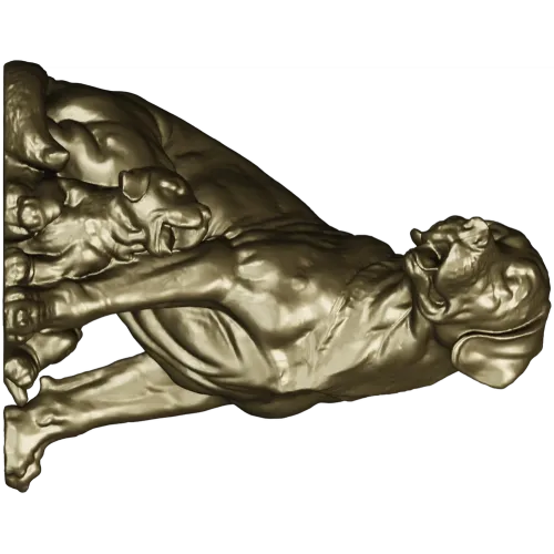 3D модель собаки с щенками в формате STL для ЧПУ