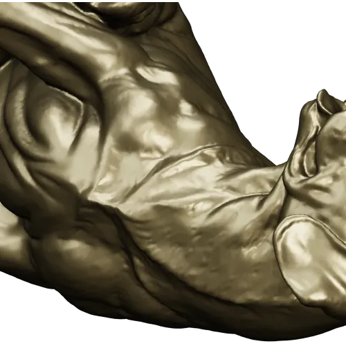 3D модель собаки с щенками в формате STL для ЧПУ