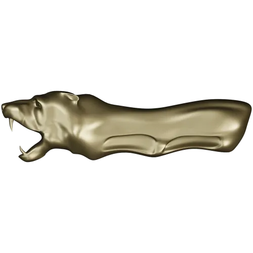 Ревущий барс - 3D модель STL для ЧПУ (рукоять/накладка)