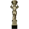 Female Caryatid Column 3D Model for CNC Milling STL
