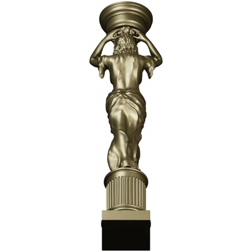 Female Caryatid Column 3D Model for CNC Milling STL