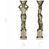 Female Caryatid Column 3D Model for CNC Milling STL