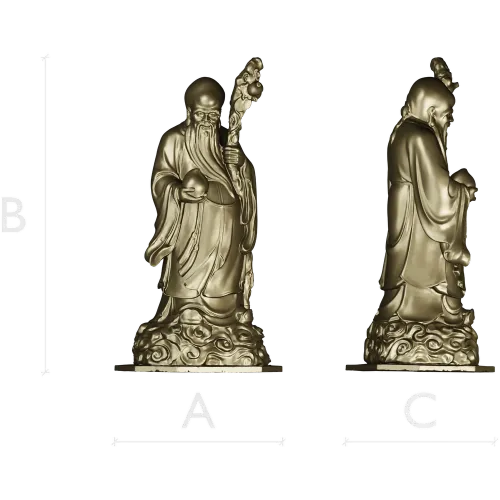 3D модель статуэтки старца долголетия в формате STL для ЧПУ
