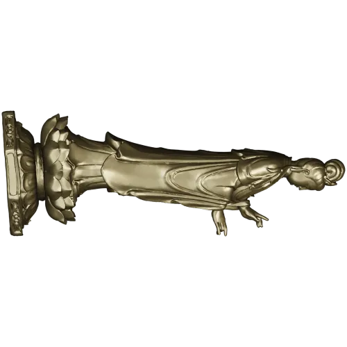 Detailed Religious Statuette 3D Model STL for CNC Milling