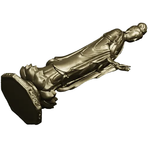 Detailed Religious Statuette 3D Model STL for CNC Milling