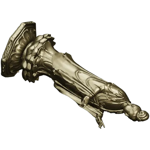 Detailed Religious Statuette 3D Model STL for CNC Milling