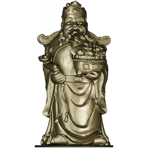 Detailed STL 3D Model of Prosperity Figurine for CNC Milling