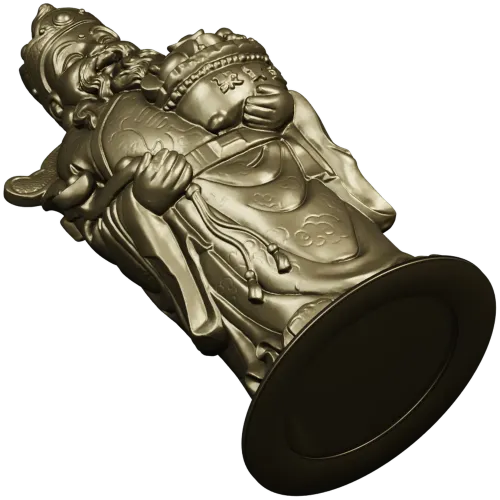 Detailed STL 3D Model of Prosperity Figurine for CNC Milling