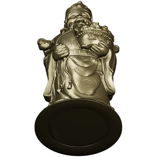Detailed STL 3D Model of Prosperity Figurine for CNC Milling